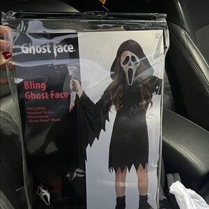 Spirit Bling Ghost Face Costume - Black and Silver